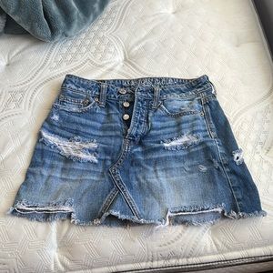 American eagle jean skirt